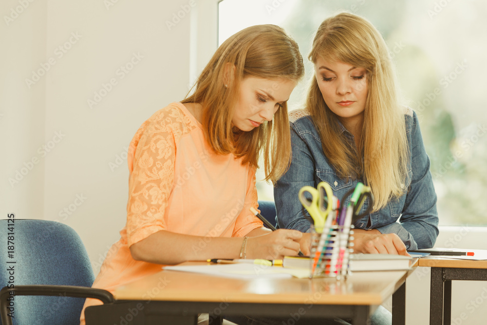 Two students in class Two students in class