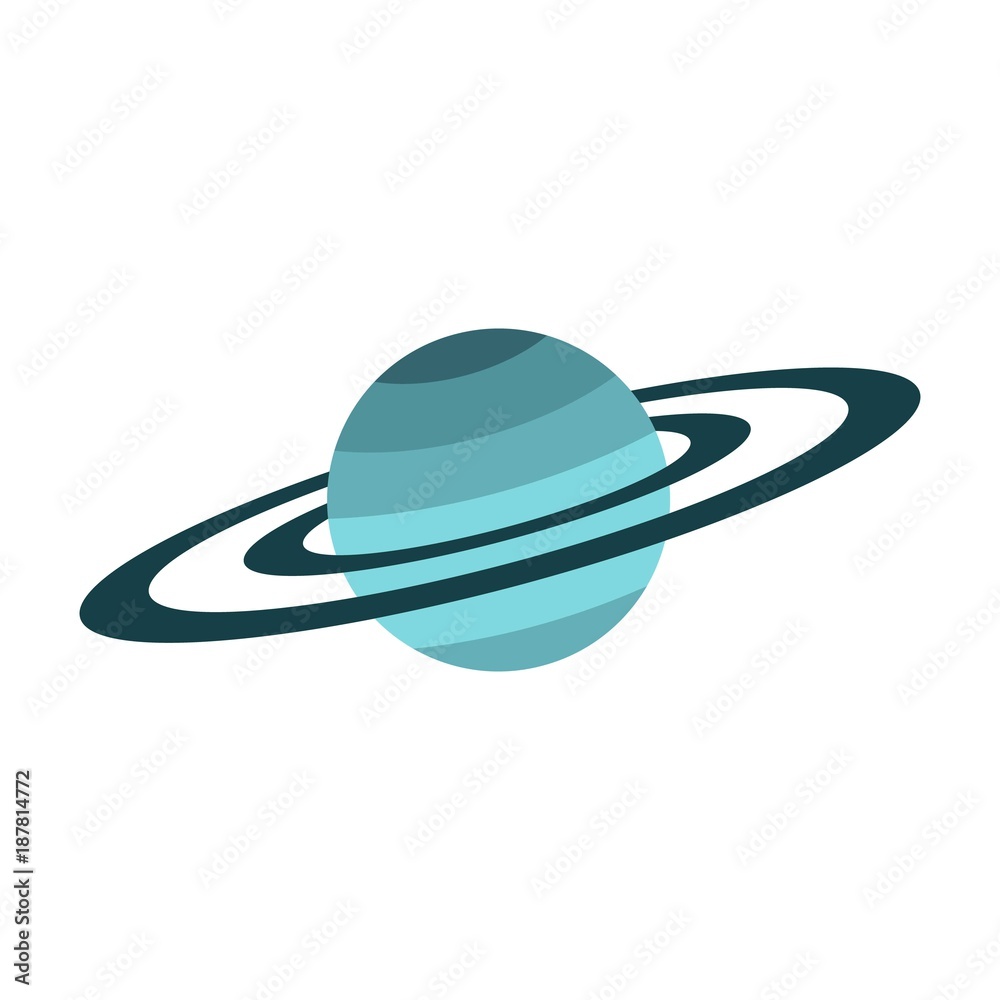 Saturn icon, flat style Saturn icon, flat style