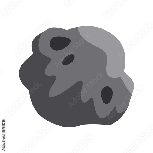 Asteroid icon, flat style