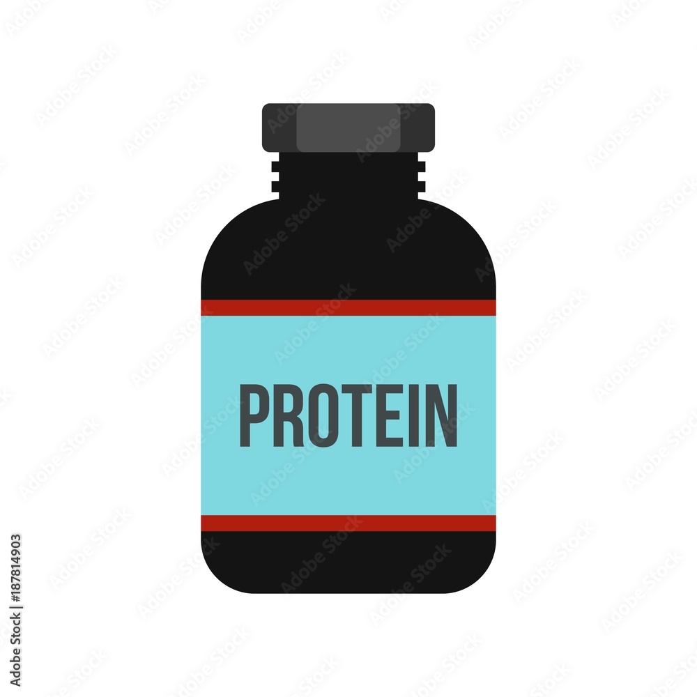 Sports nutrition icon, flat style Sports nutrition icon, flat style
