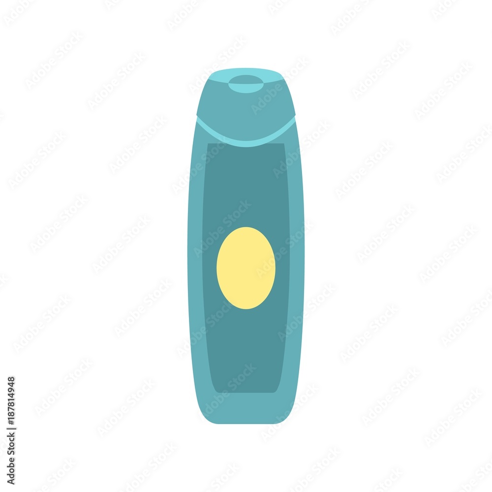 Shampoo bottle icon, flat style