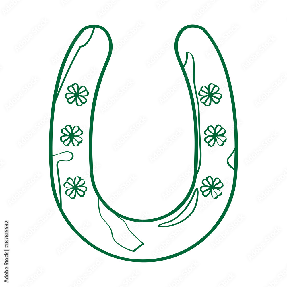 Patrick day horseshoe outline Patrick day horseshoe outline