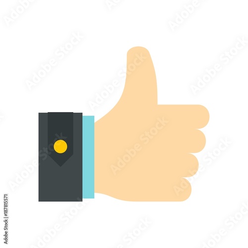 Thumbs up icon, flat style