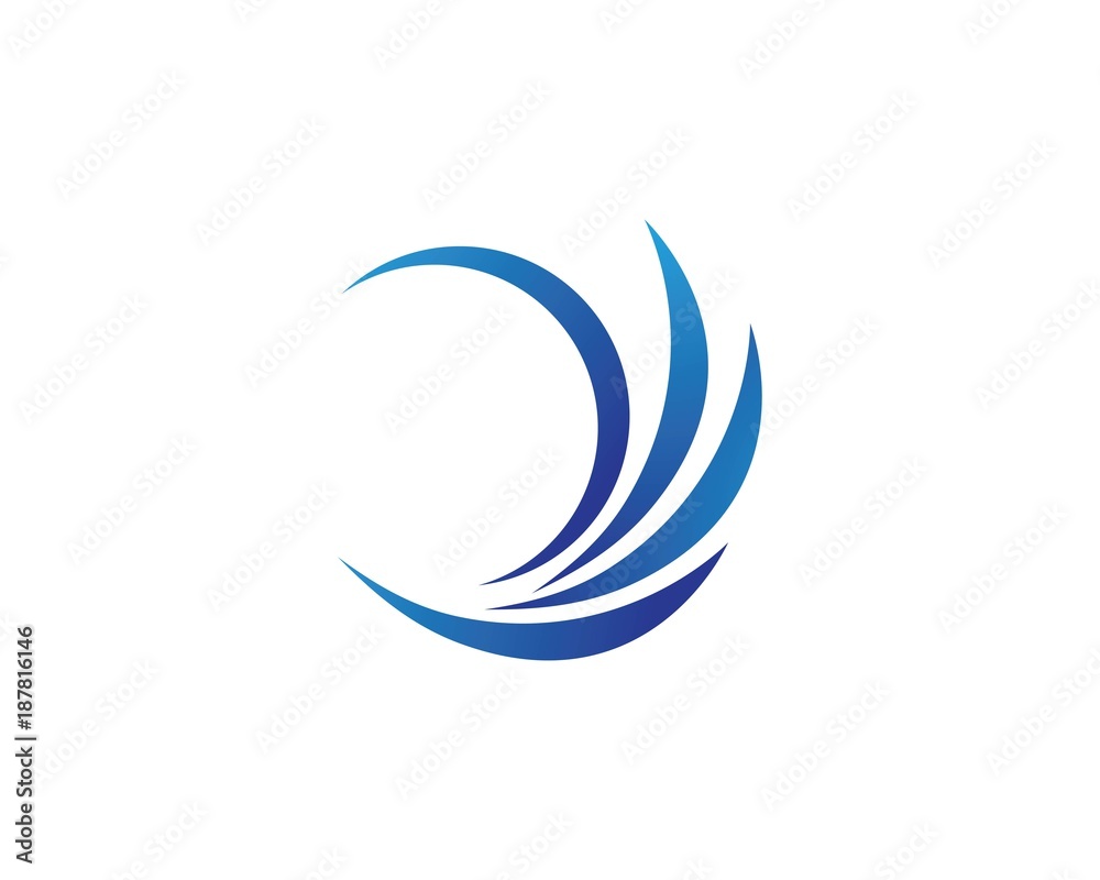 Water Wave symbol and icon Logo Template