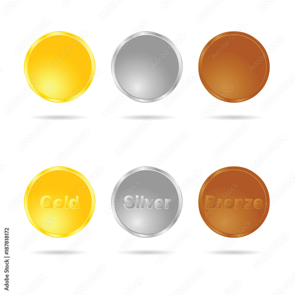 gold and silver and bronze medal illustration gold and silver and bronze medal illustration