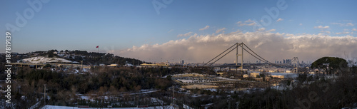 Bosphorus Bridge istanbul Turkey  Panaromic   July 15 martyr bridge   magnificent view of istanbul