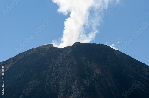 Eruption in volcano Pacaya in Guatemala, Central America. 2552 meters. Cordillera Sierra Madre, Central America.