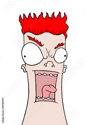 ugly face illustration