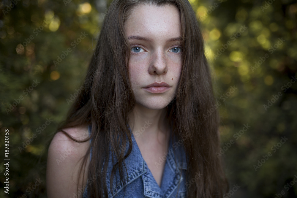 Portrait of serious Caucasian woman Portrait of serious Caucasian woman