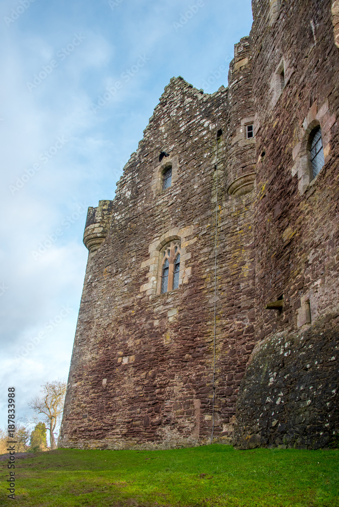 Doune Castle located in the Stirling district of central Scotland, UK Doune Castle located in the Stirling district of central Scotland, UK
