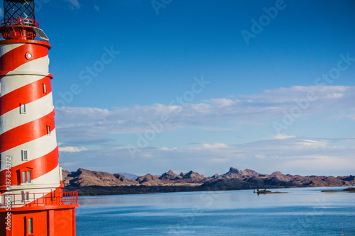 Beautiful view of a Lake Havasu lighthosue photo