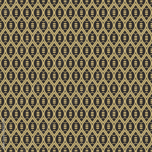 Abstract art deco pattern american football
