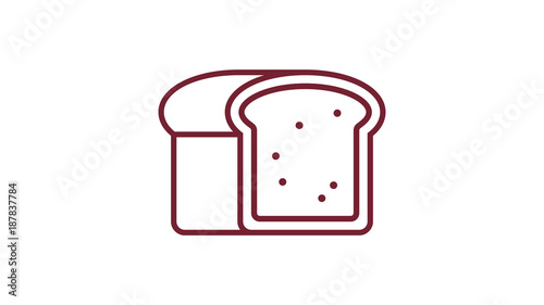 a loaf of freshly baked bread, illustration icon food