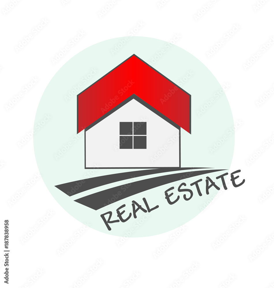 House real estate logo design House real estate logo design
