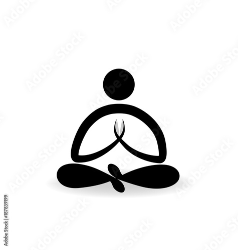 Yoga figure logo vector design