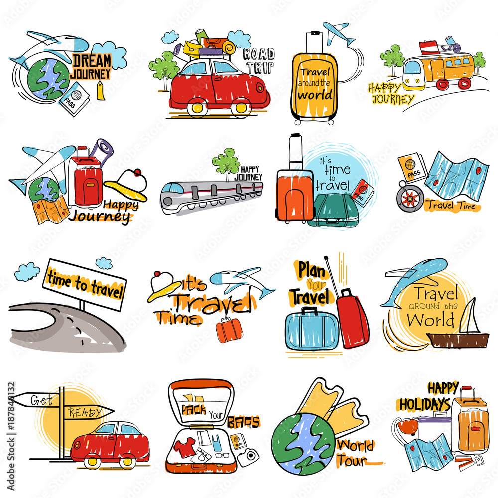 Φωτογραφία Holiday and Travel Vacation label tag sticker for Advertisement