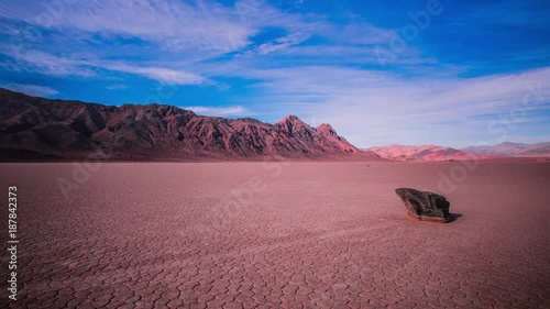 Time Lapse - Cloudscape over Rack Track in Death Valley National Park - 4K