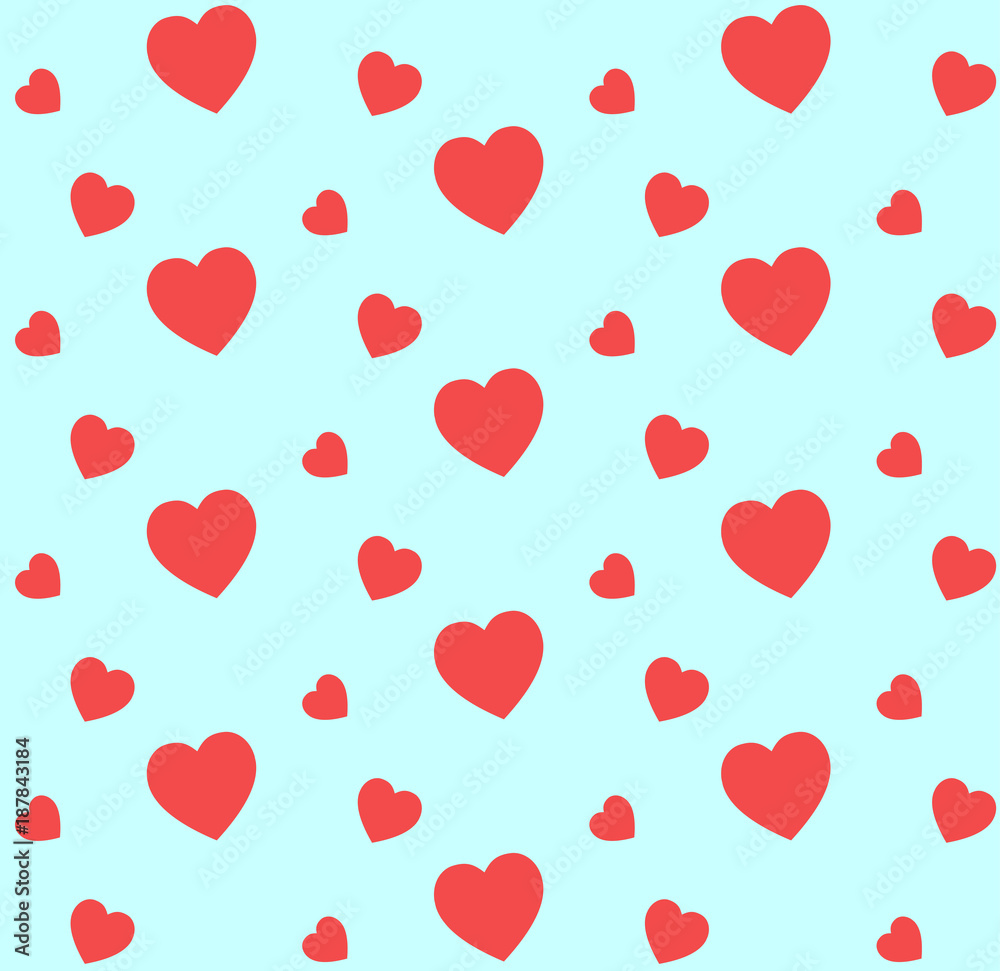 Hearts pattern for Valentine's Day ,vector background.