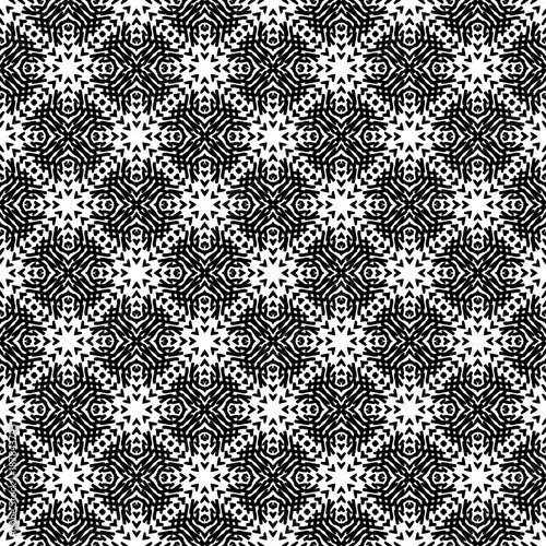Black and White Seamless Ethnic Pattern. Vintage, Grunge, Abstract Tribal Background for Textile Design, Wallpaper, Surface Textures, Wrapping Paper