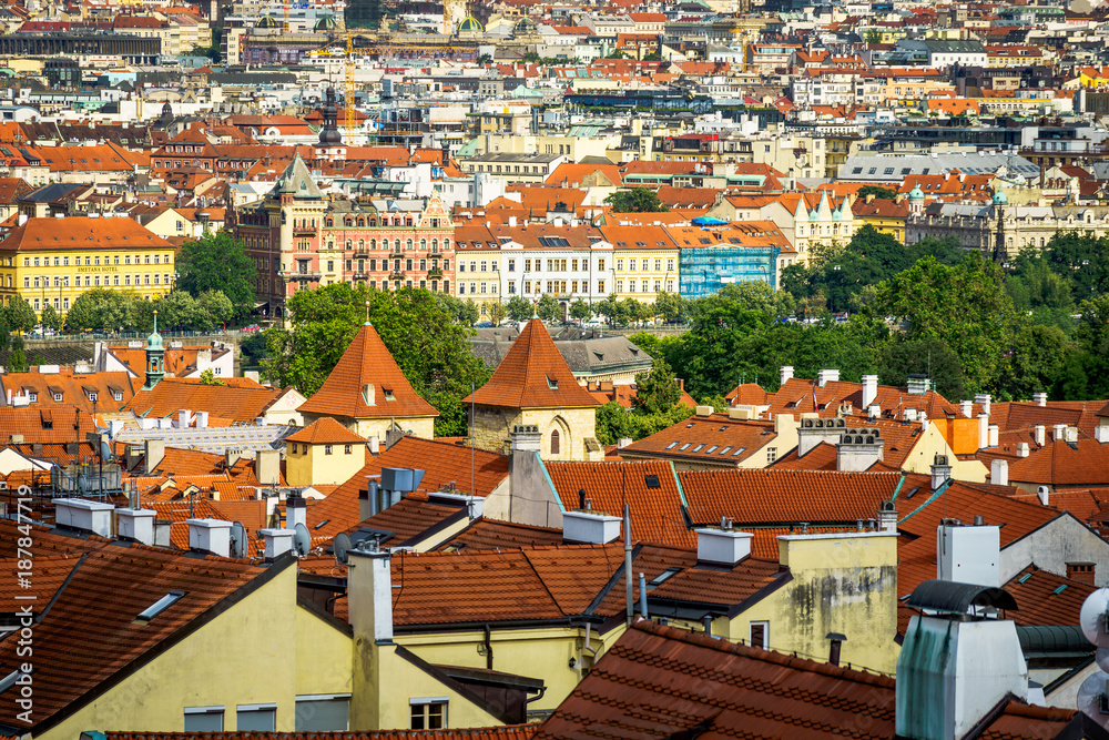panorama of Prague in Czech Republic
