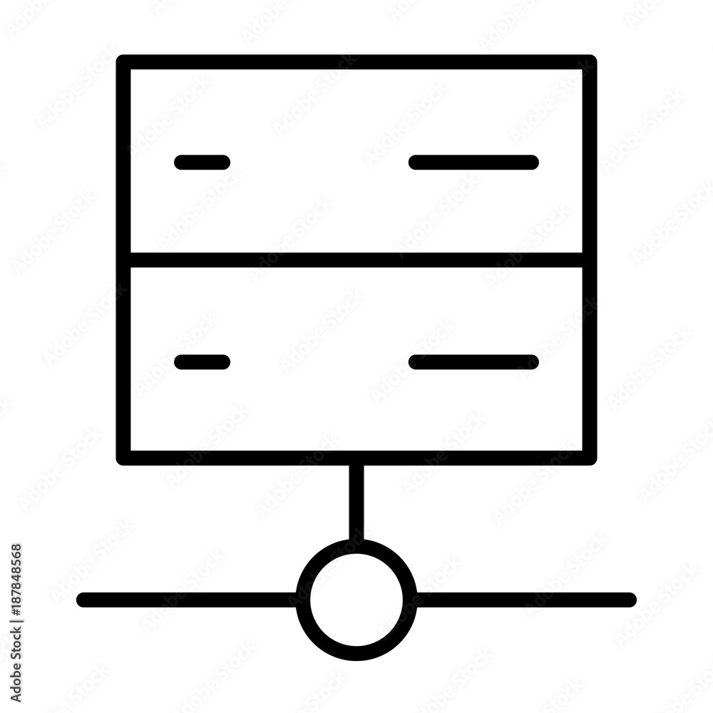 Server Line Icon. Vector Simple Minimal 96x96 Pictogram Server Line Icon. Vector Simple Minimal 96x96 Pictogram
