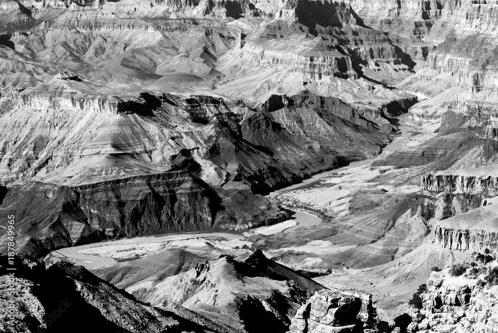 Formen Grand Canyon National Park monochrom