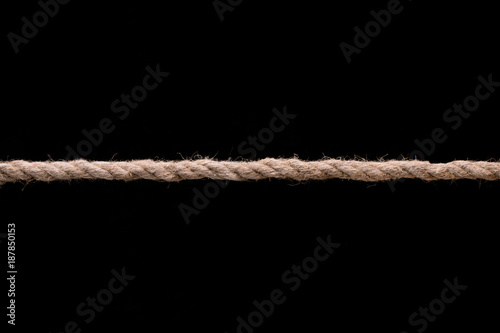 Jute rope on a black background