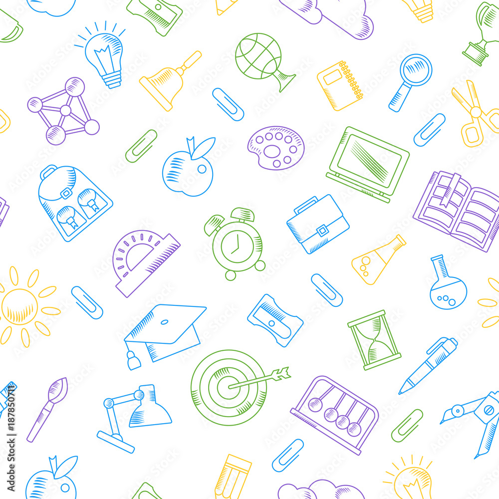 white school seamless pattern white school seamless pattern