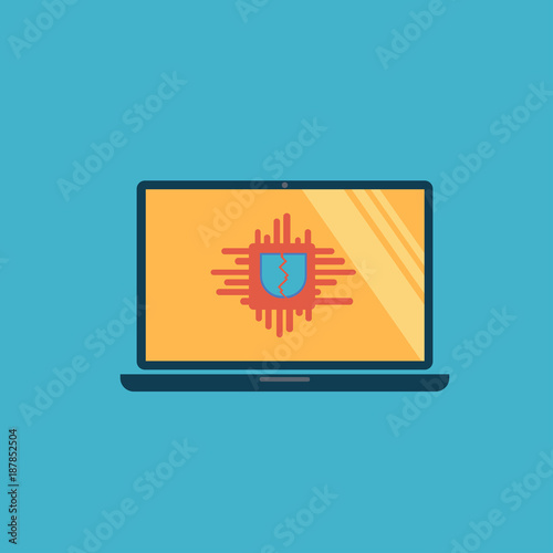 Sign of Meltdown and spectre vulnerability on notebook monitor