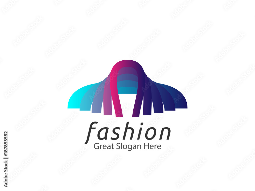 abstract tailor suit fashion logo concept vector illustration