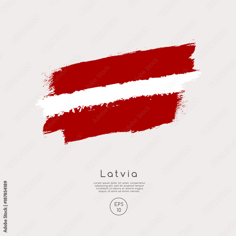 Flag of Latvia in Grunge Brush Stroke : Vector Illustration Flag of Latvia in Grunge Brush Stroke : Vector Illustration