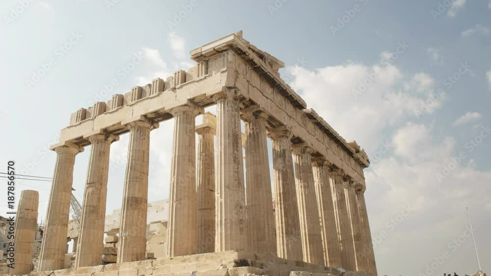 wide angle view of the parthenon at the acropolis in athens, greece wide angle view of the parthenon at the acropolis in athens, greece