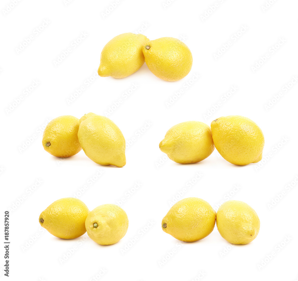 Two lemon fruits isolated Two lemon fruits isolated