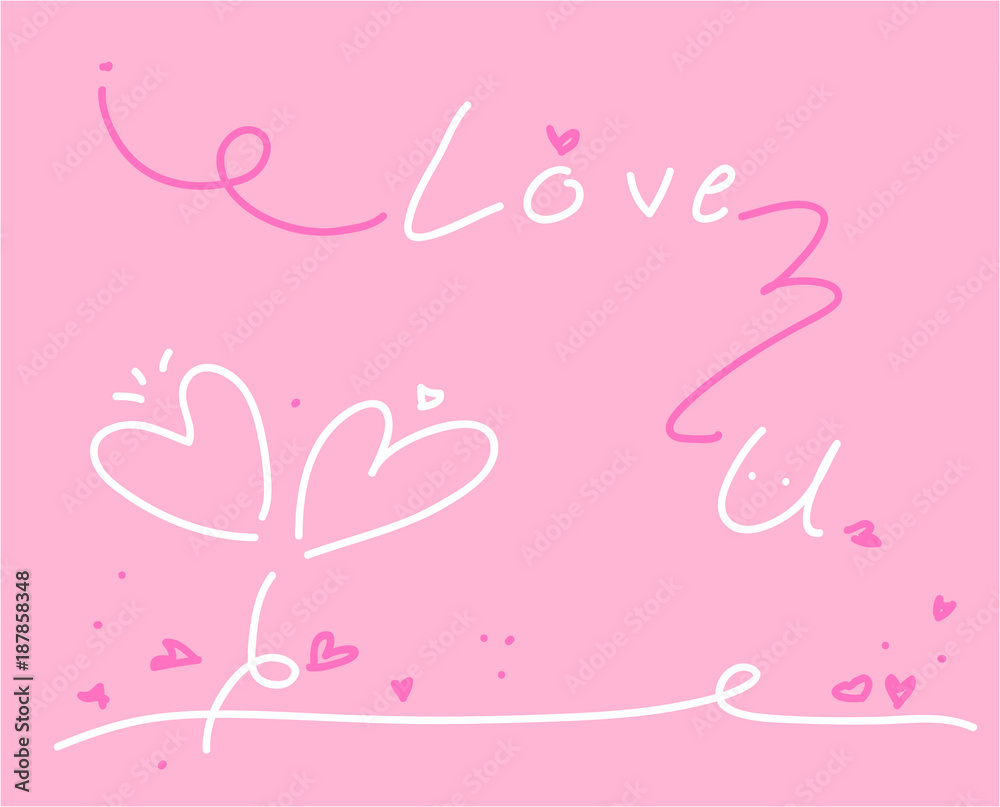 love Collection on white background, vector illustration.