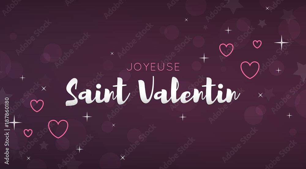 Joyeuse Saint Valentin - carte bannière