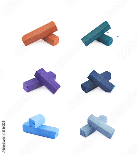 Pastel crayon chalk isolated