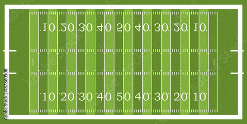 American football field. Vector illustration. Textured Grass American Football Field.