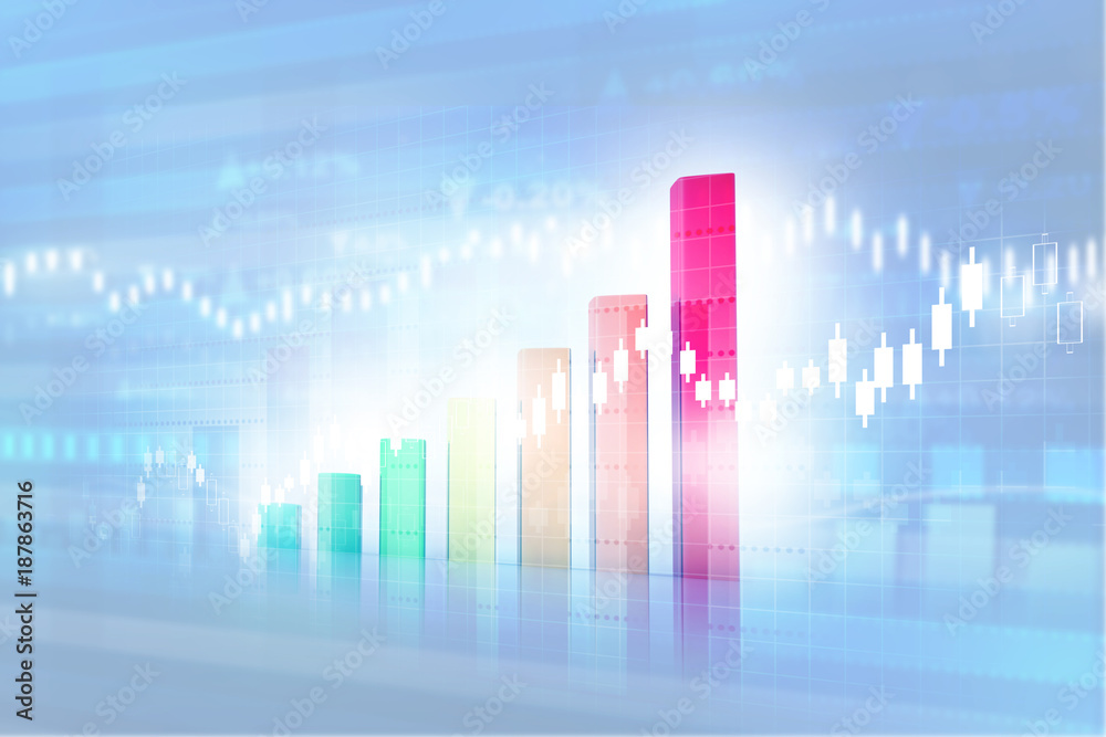 Financial graphs and charts shows business growth, 3d illustration. Financial graphs and charts shows business growth, 3d illustration.