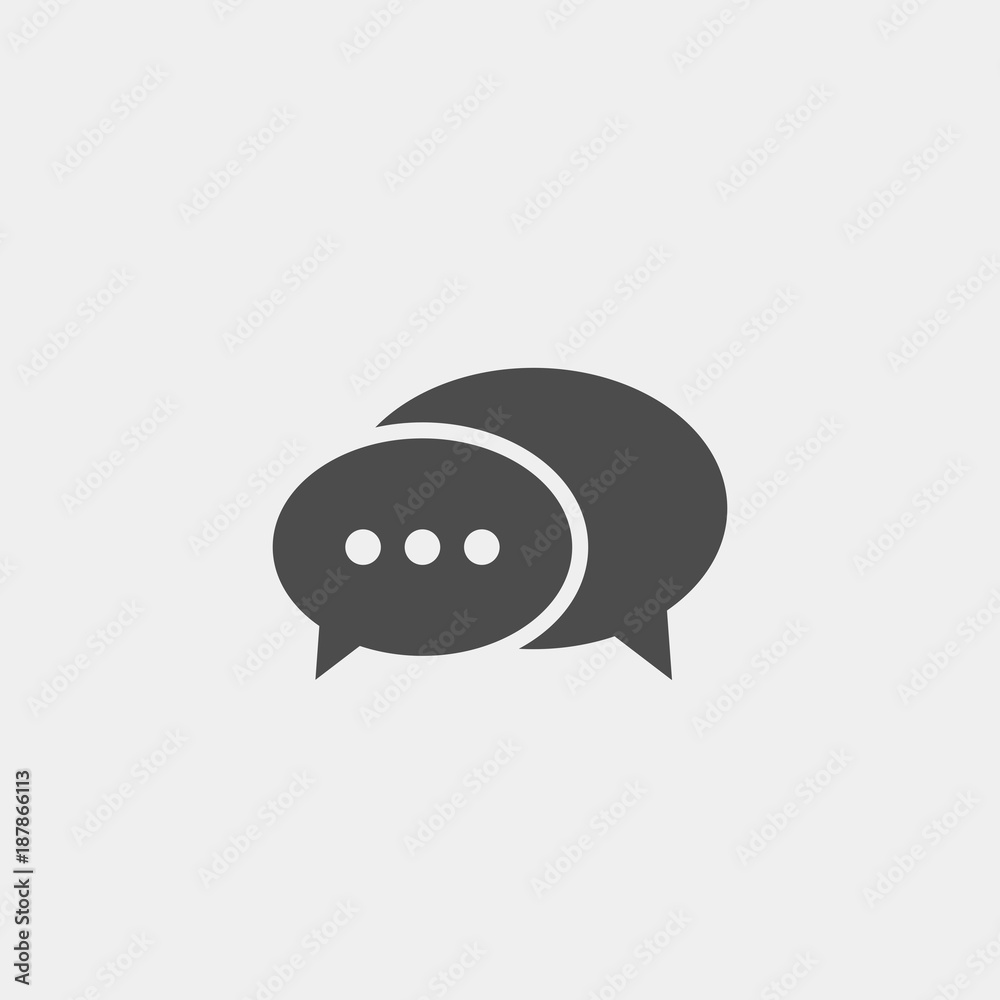 Chat flat vector icon Chat flat vector icon