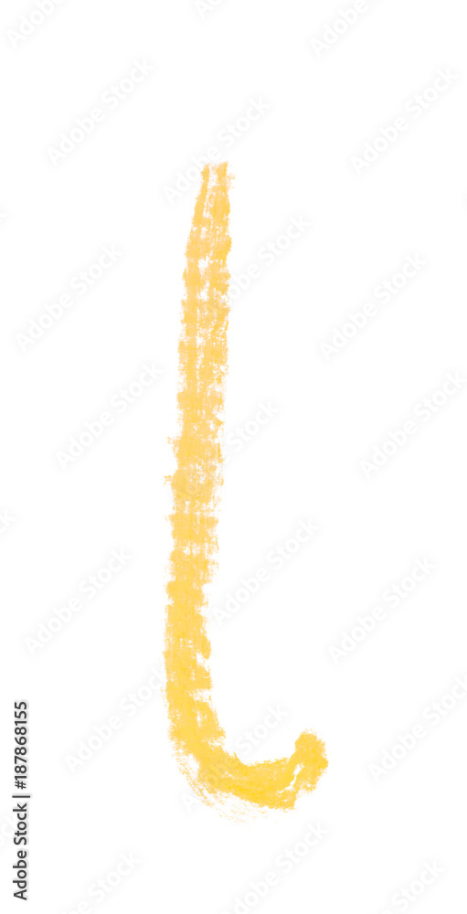 Naklejka premium Single hand drawn letter isolated