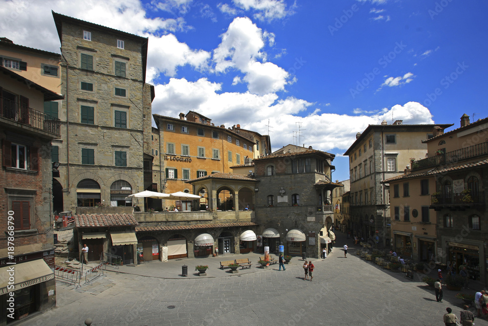 Italia, Toscana, Arezzo, il paese di Cortona.