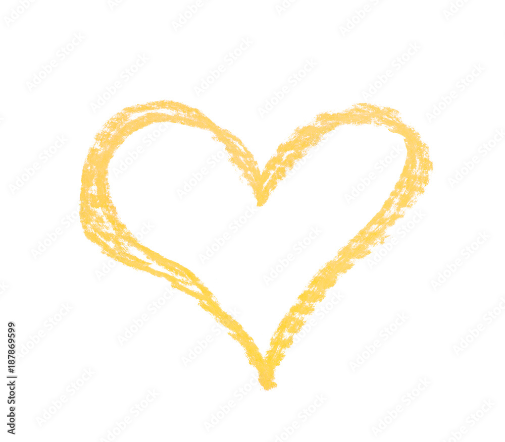 Hand drawn heart shape isolated Hand drawn heart shape isolated