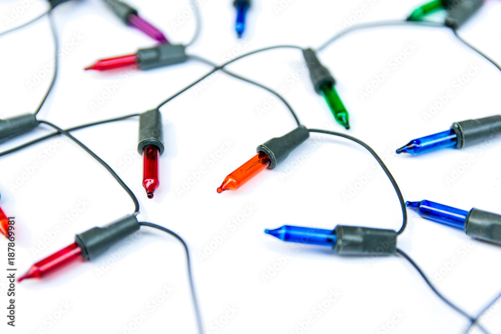 christmas lights,multicolored lamp garland isolated on white background christmas lights,multicolored lamp garland isolated on white background