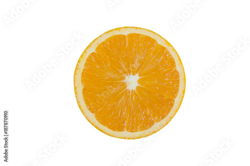 Orange fruit. citrus fruits with slice isolated on white background. clipping path