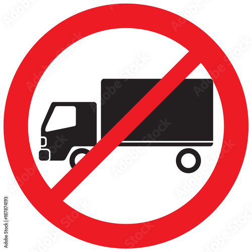 no truck sign (no parking symbol, prohibition icon)