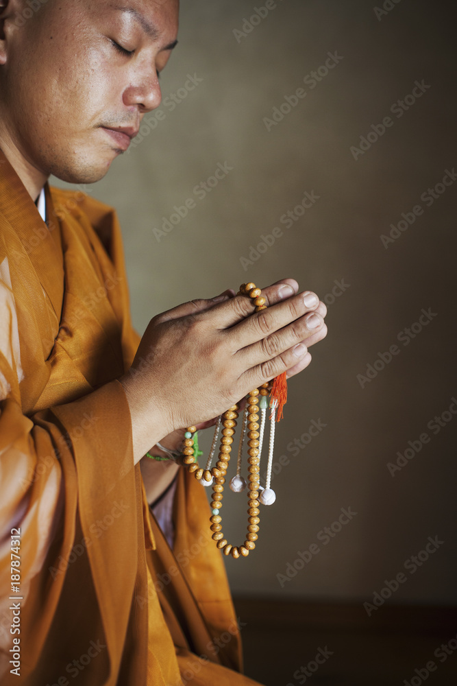 Monk With Mala Beads -  Canada