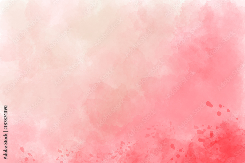 Fototapeta Różowy tło akwarela. Cyfrowy rysunek.