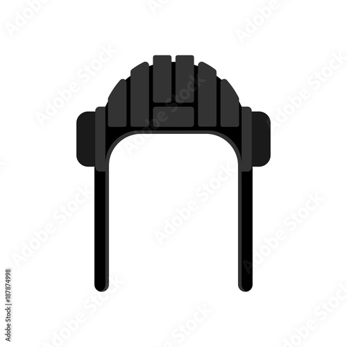 Tankman cap isolated. Tankman Military hat.  Illustration for 23 February. Defender of Fatherland Day. Army holiday for Russian Federation