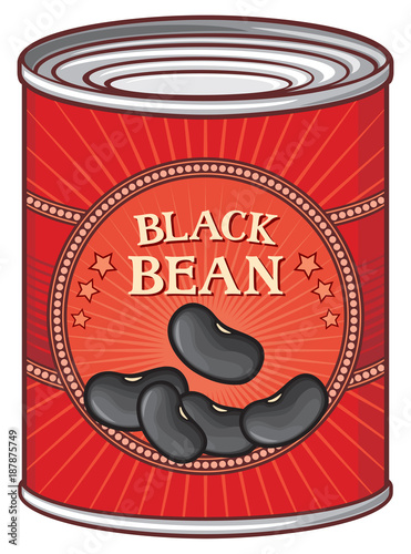 Tin of black beans