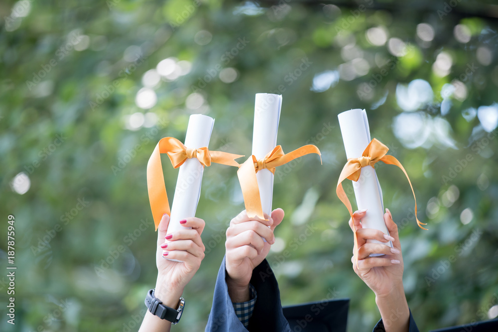 Fotografie Graduation celebration outdoors